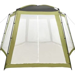 Best vidaXL Pooltält tyg 500x433x250 cm Grön