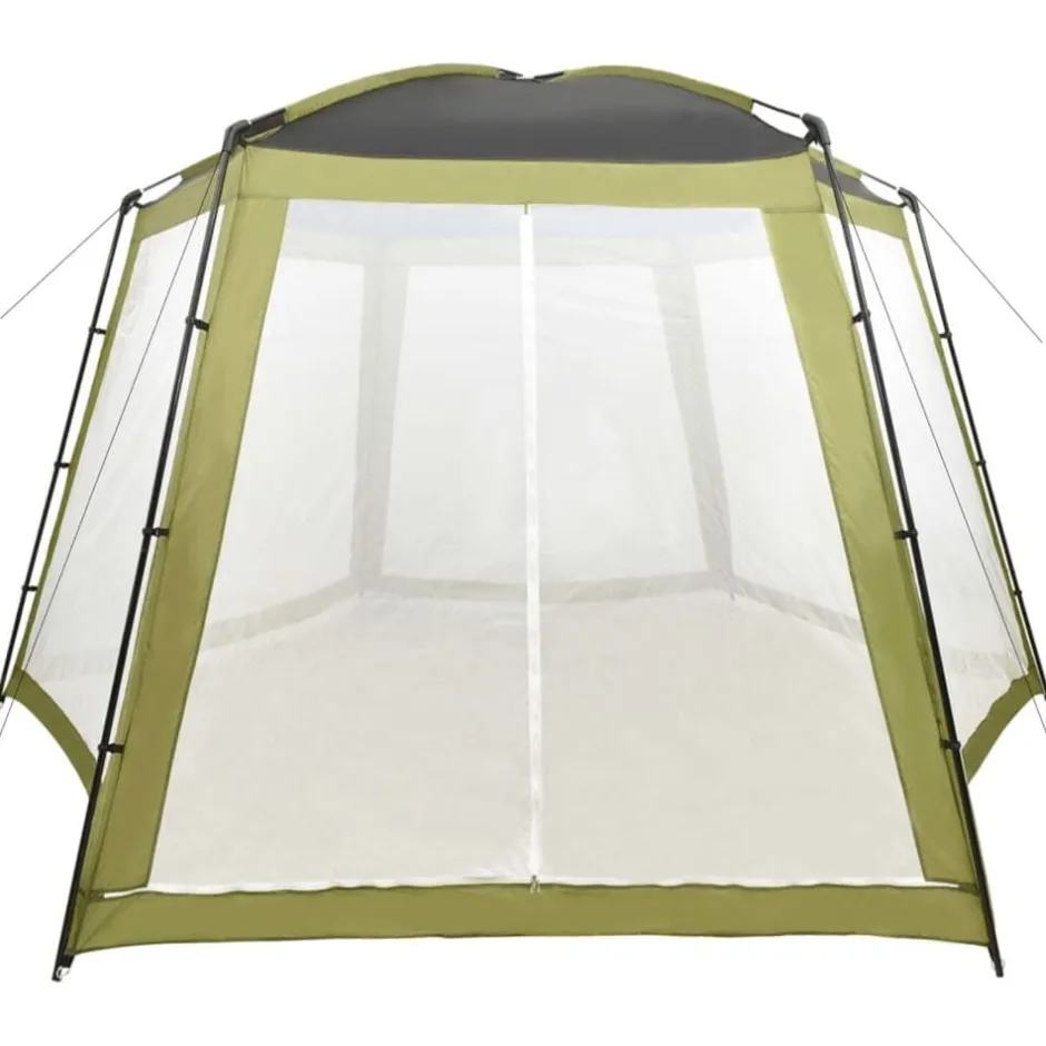 Best vidaXL Pooltält tyg 500x433x250 cm Grön