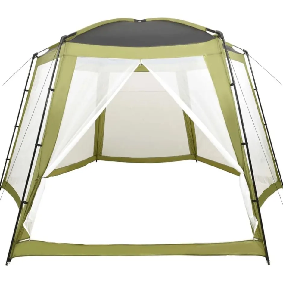 Best vidaXL Pooltält tyg 500x433x250 cm Grön