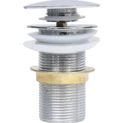 Best vidaXL Pop-up bottenventil utan överflödesfunktion 6,4x6,4x9,1 cm Krom