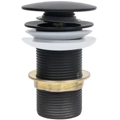 Discount vidaXL Pop-up bottenventil utan bräddavlopp 6,4x6,4x9,1 cm Svart
