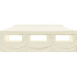Discount vidaXL Pop-Up hopfällbart partytält med 8 sidoväggar gräddvit 870x291x315 cm Kräm