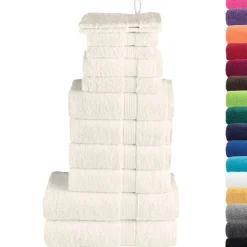 vidaXL Premium handdukar 12 st SOLUND gräddvit 600 gsm