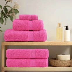 vidaXL Premium handdukar 8 st SOLUND rosa 600 gsm
