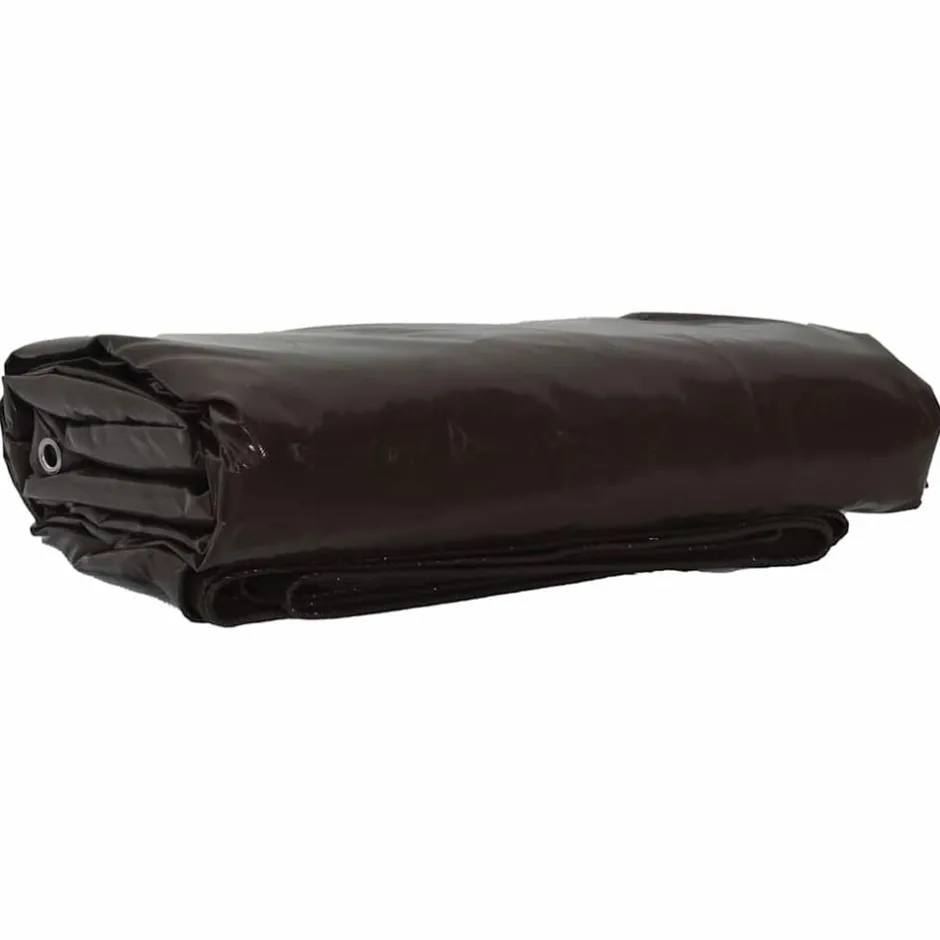 Clearance vidaXL Presenning 650g / m² 2 x 3 m Canvas med PVC-beläggning Brun