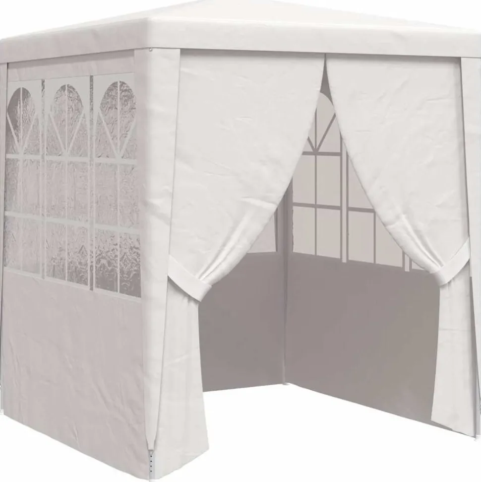 vidaXL Professionellt partytält med väggar 2x2 m vit 90 g/m²