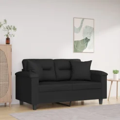 vidaXL Prydnadskuddar 2 st 40x40 cm mikrofibertyg Svart