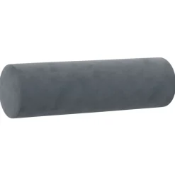 vidaXL Prydnadskuddar 2 st mörkgrå Ø15x50 cm sammet