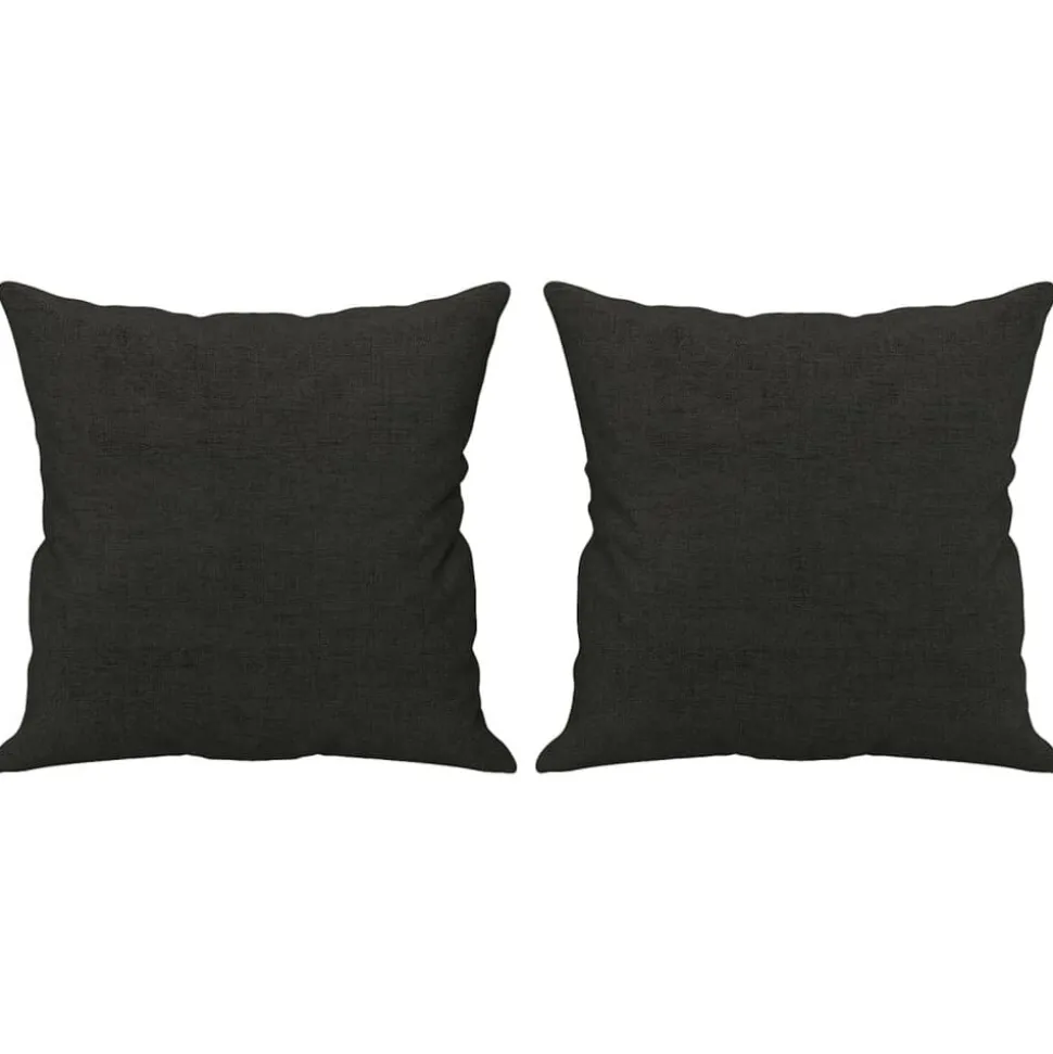 vidaXL Prydnadskuddar 2 st svart 40x40 cm tyg