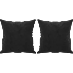 New vidaXL Prydnadskuddar 2 st 40x40 cm sammet Svart