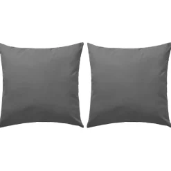 vidaXL Prydnadskuddar för trädgården 2 st 45x45 cm grå