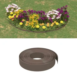 Clearance vidaXL Rabattkant 10 m 10 cm polyeten Brun