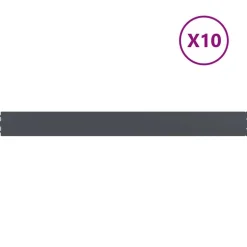 vidaXL Rabattkanter 10 st antracit 10x103 cm kallvalsat stål