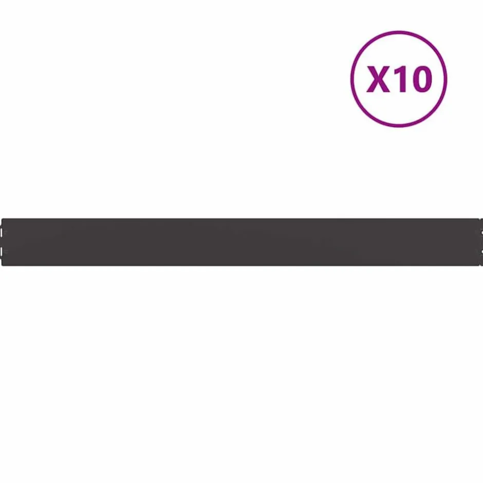 Sale vidaXL Rabattkanter 10 st 10x103 cm kallvalsat stål Svart