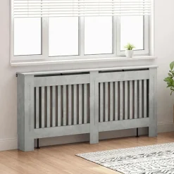 vidaXL Radiatorlock Betonggrå 172 x 19 x 81,5 cm Konstruerat trä
