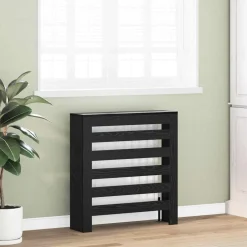Online vidaXL Radiatorlock 78 x 20 x 82 cm Konstruerat trä Svart ek