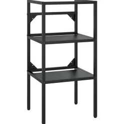 vidaXL Ram för tvättställ svart 40x38x83 cm järn