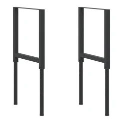 New vidaXL Ramar till arbetsbänk 2 st metall 55x(69-95,5) cm Svart