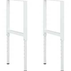 vidaXL Ramar till arbetsbänk 2 st metall 55x(69-95,5) cm grå