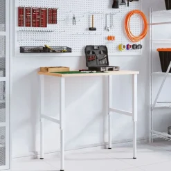 vidaXL Ramar till arbetsbänk 2 st metall 55x(69-95,5) cm grå