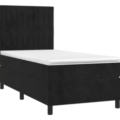 Clearance vidaXL Ramsäng med madrass 80x200 cm sammet Svart