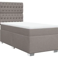 vidaXL Ramsäng med madrass taupe 80x200 cm tyg