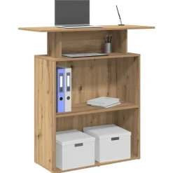 vidaXL Receptionsdisk artisan ek 100x40x104 cm konstruerat trä