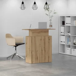 vidaXL Receptionsdisk artisan ek 100x40x104 cm konstruerat trä
