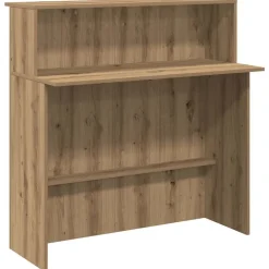 vidaXL Receptionsdisk artisan ek 100x50x103,5 cm konstruerat trä