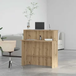 vidaXL Receptionsdisk artisan ek 100x50x103,5 cm konstruerat trä