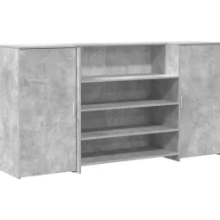 vidaXL Receptionsdisk betonggrå 200x50x103,5 cm konstruerat trä