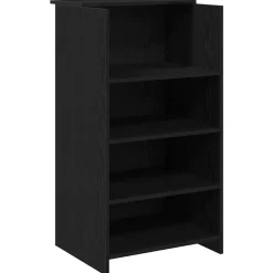 vidaXL Receptionsdisk svart 55x50x103,5 cm konstruerat trä