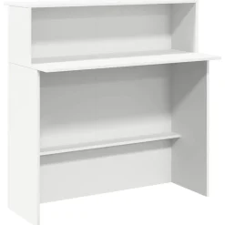 Best vidaXL Receptionsdisk 100x50x103,5 cm konstruerat trä Vit