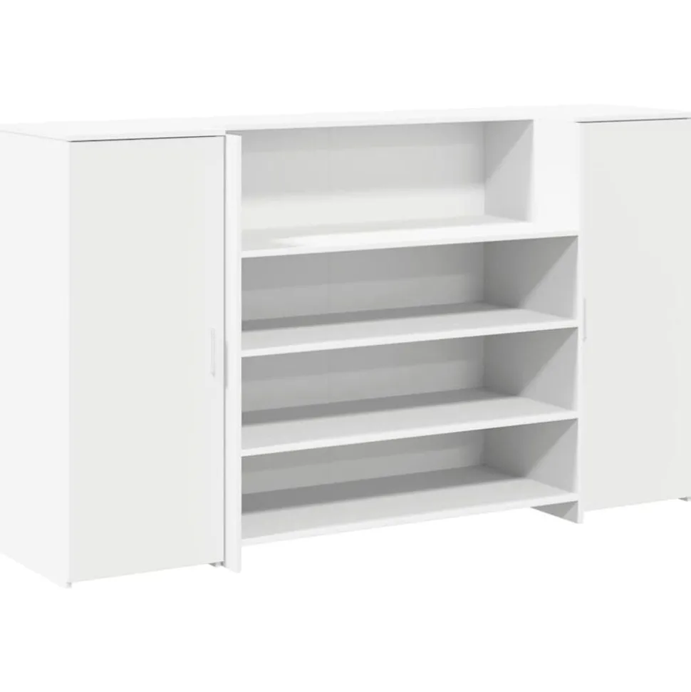 vidaXL Receptionsdisk vit 180x50x103,5 cm konstruerat trä