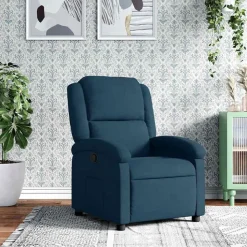 vidaXL Reclinerfåtölj blå sammet