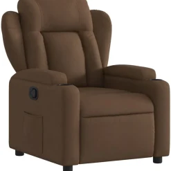 vidaXL Reclinerfåtölj brun tyg