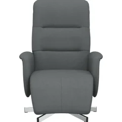 Hot vidaXL Reclinerfåtölj med fotstöd tyg Mörkgrå