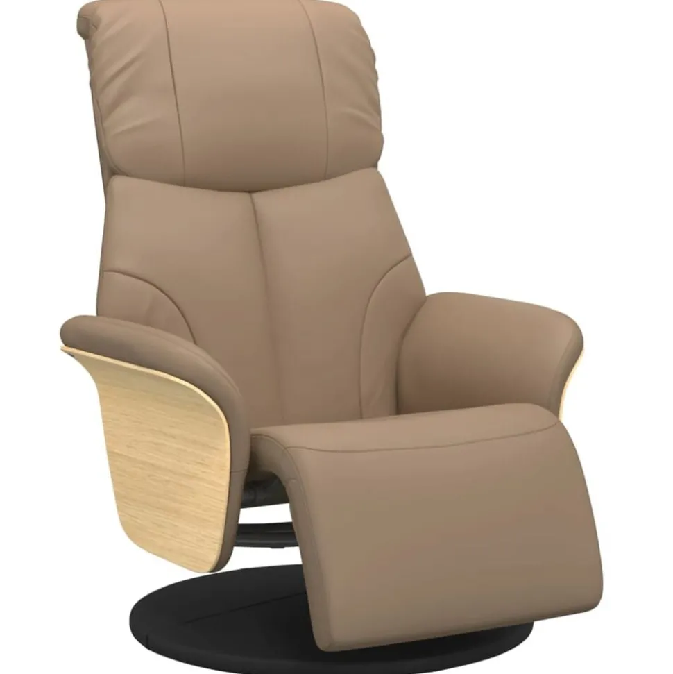 vidaXL Reclinerfåtölj med fotstöd cappuccino konstläder