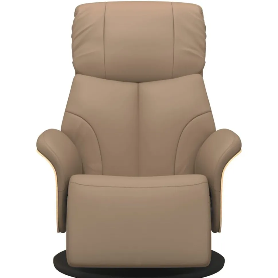 vidaXL Reclinerfåtölj med fotstöd cappuccino konstläder