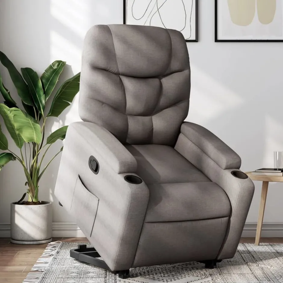 Sale vidaXL Reclinerfåtölj med uppresningshjälp tyg Taupe