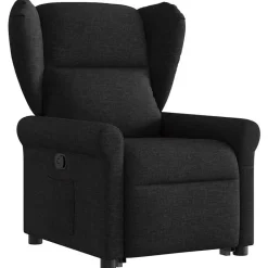 Hot vidaXL Reclinerfåtölj med uppresningshjälp tyg Svart