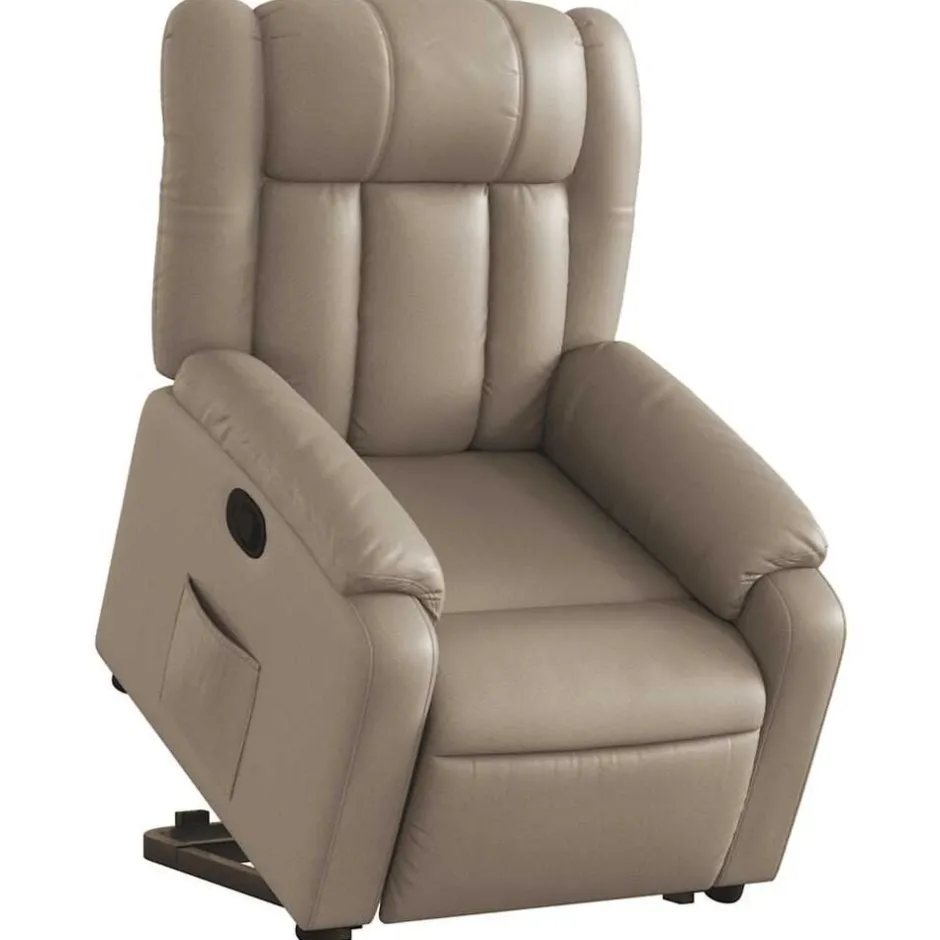 Sale vidaXL Reclinerfåtölj med uppresningshjälp konstläder Cappuccino
