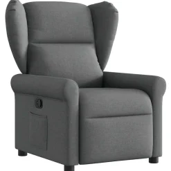 vidaXL Reclinerfåtölj mörkgrå tyg