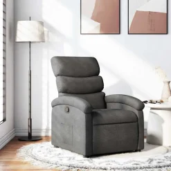 Outlet vidaXL Reclinerfåtölj tyg Mörkgrå