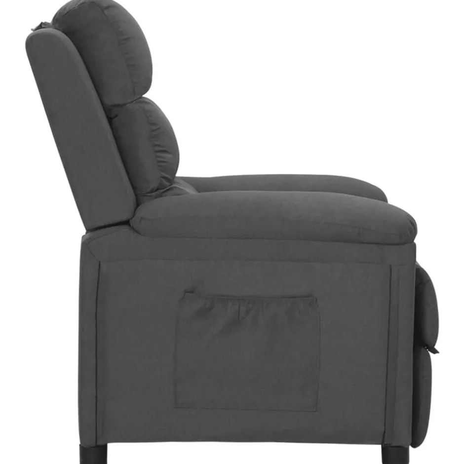 Sale vidaXL Reclinerfåtölj tyg Mörkgrå