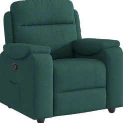 vidaXL Reclinerfåtölj mörkgrön tyg