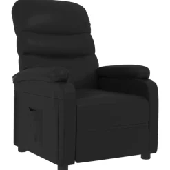 vidaXL Reclinerfåtölj svart konstläder