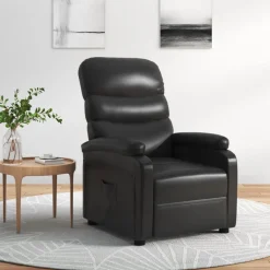 vidaXL Reclinerfåtölj svart konstläder