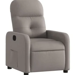 Best vidaXL Reclinerfåtölj tyg Taupe
