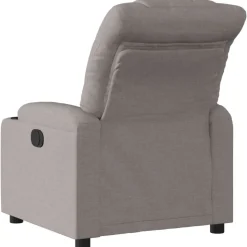 vidaXL Reclinerfåtölj taupe tyg